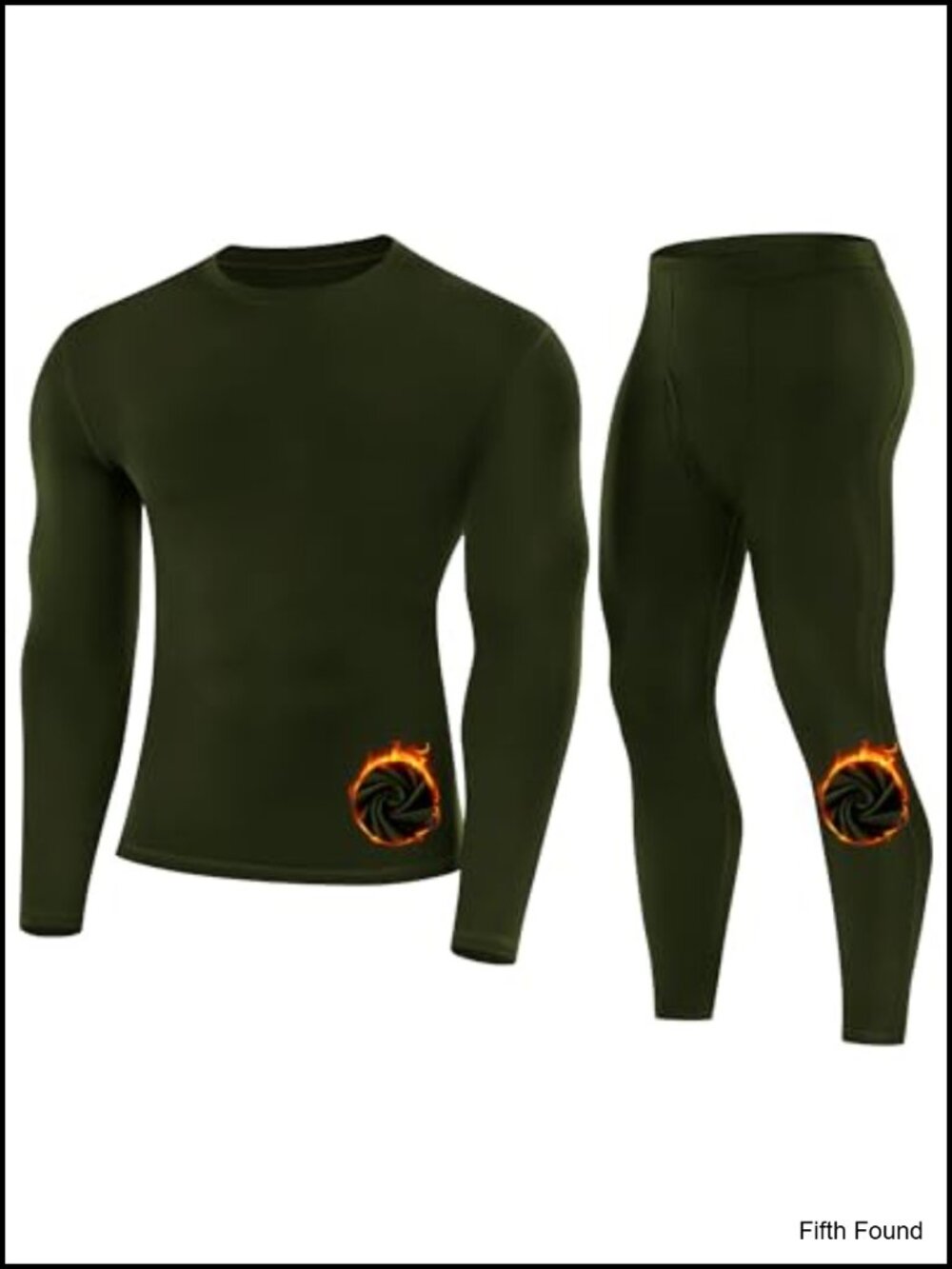 Thermal Underwear Set for Men Fleece Lined Long Johns Base Layer Top Bottom